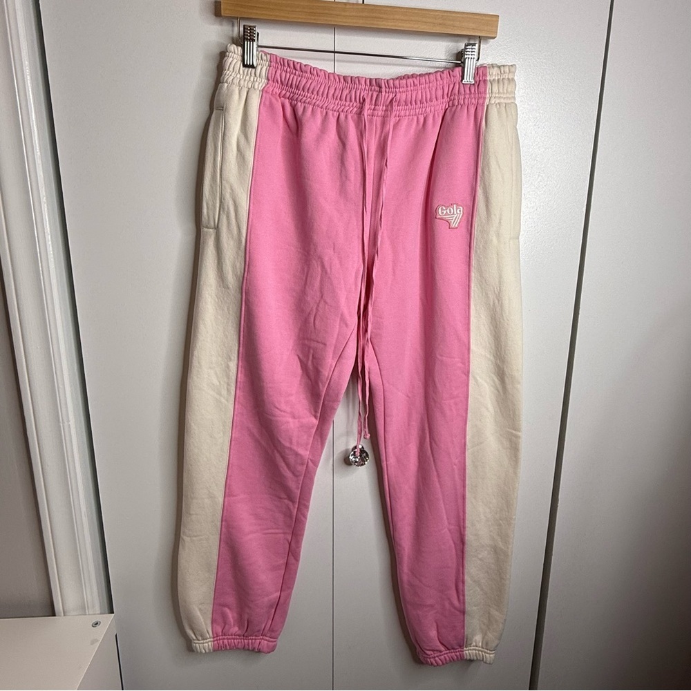 Gola X Anthropologie Pink and White Joggers NWT $98 Small - Picture 4 of 12
